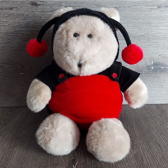 2001 Starbucks Jumbo Bearista Ladybug Bear Plush Stuffed Animal 14th Edition 17" - Picture 1 of 6